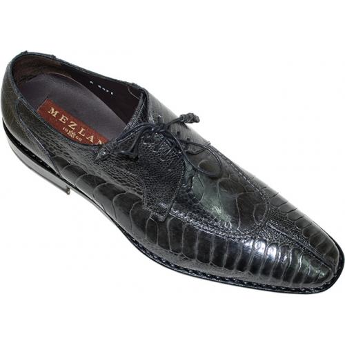 Mezlan "13447" Grey All-Over Genuine Ostrich Shoes